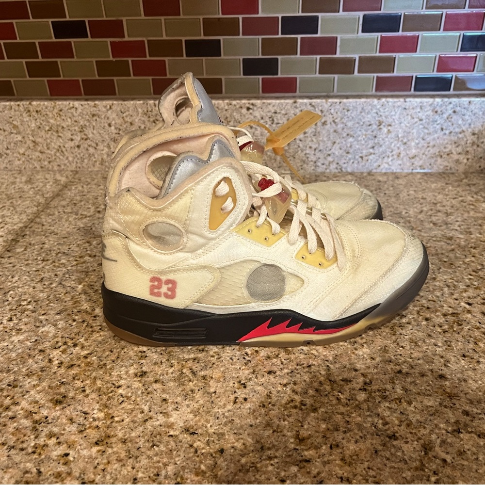 Tan Off-White Jordan 5 “Sail”